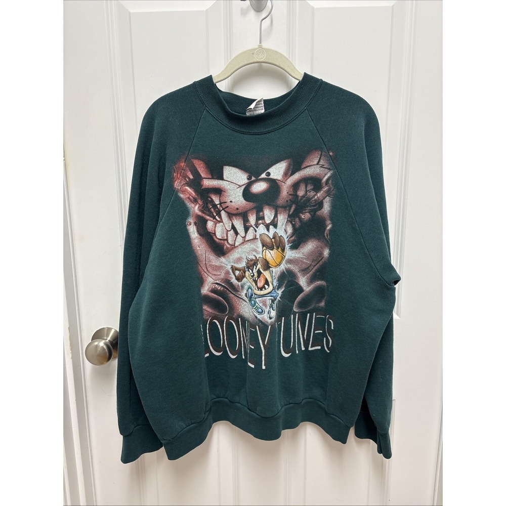 Vintage Looney Tunes Tasmanian Devil Basketball Crewneck - Size‎ XL